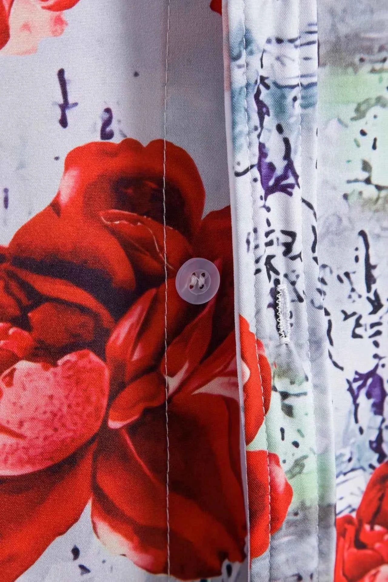 Men's Floral Print Short Sleeve Shirt