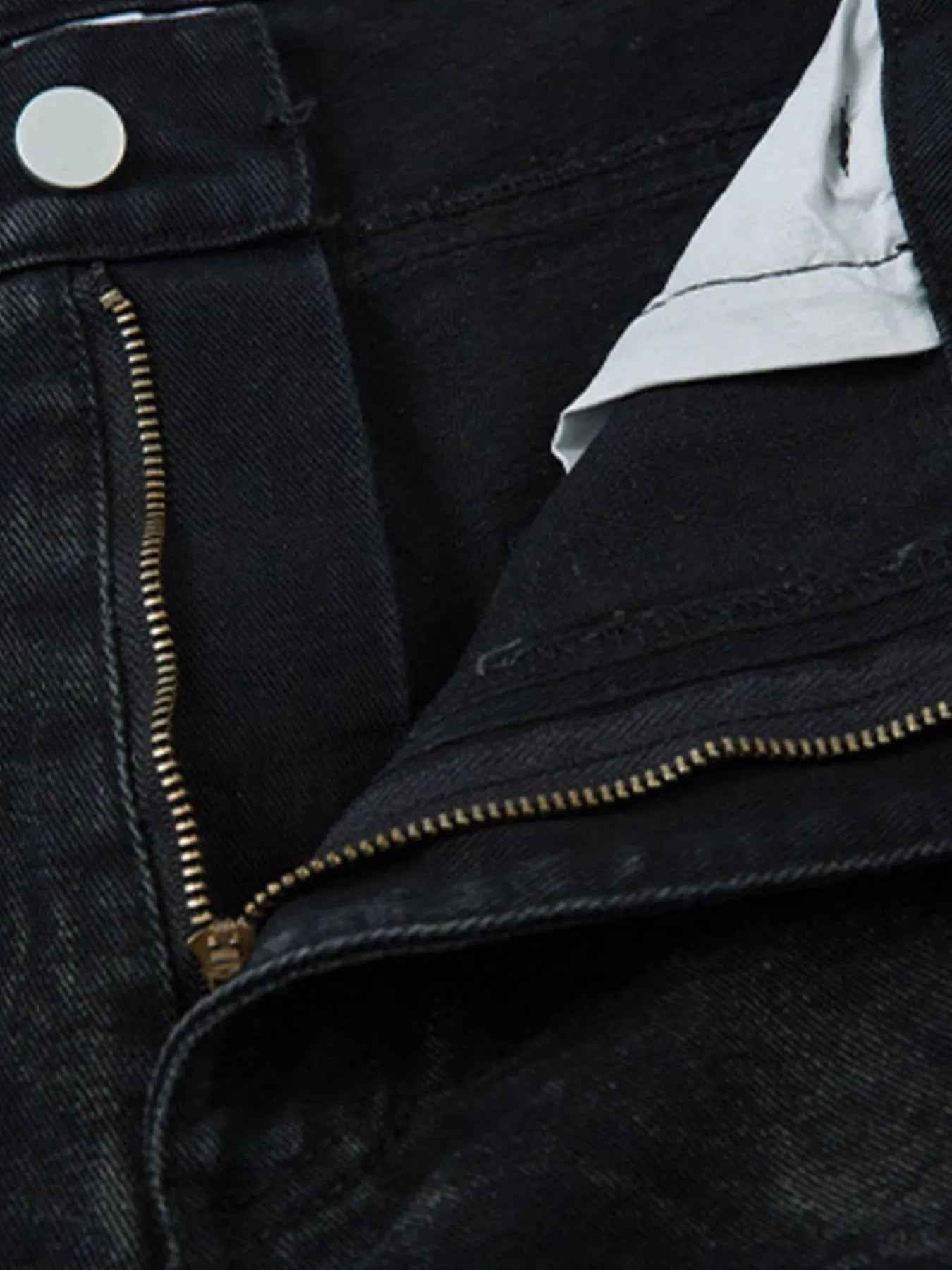 Men's Wide Leg Jeans with Ruched Detail