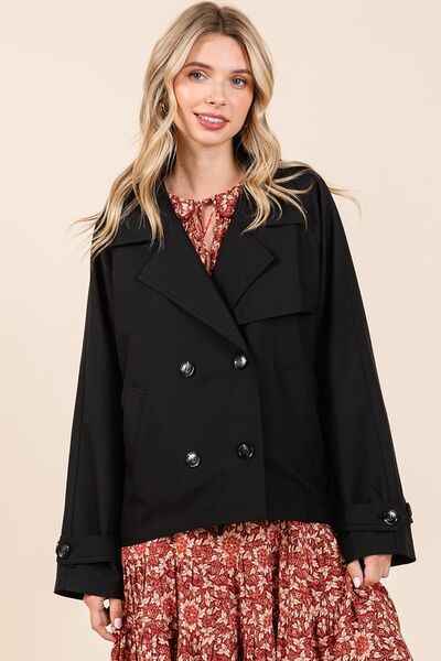 Mittoshop Double Breasted Long Sleeve Trench Coat Jacket - Damned Threads