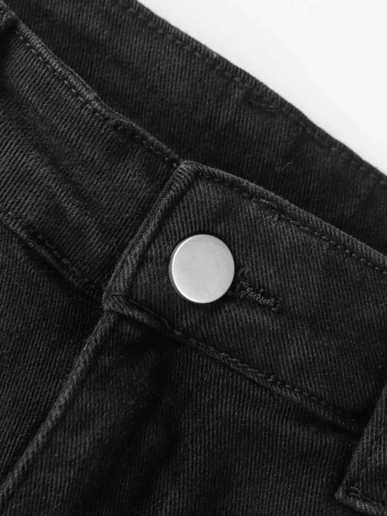 Men's High Waist Straight Leg Cargo Jeans