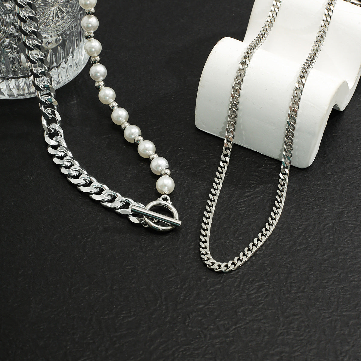 Fashion-Splicing Pearl Double Layer Necklace - Damned Threads