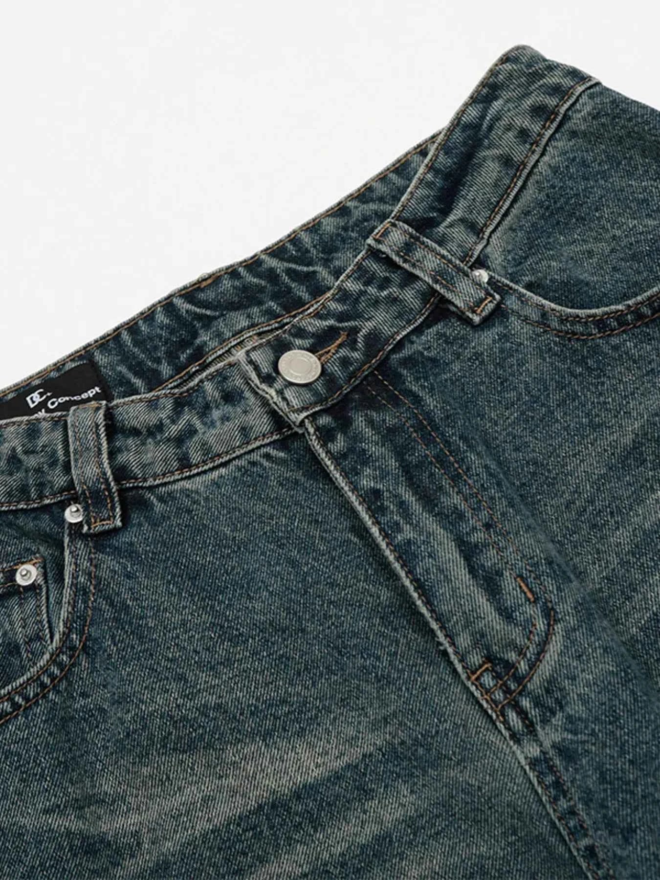 Men's Vintage Washed Wide Leg Baggy Jeans