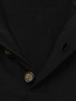 Men's Button Detail Long Sleeve Hoodie