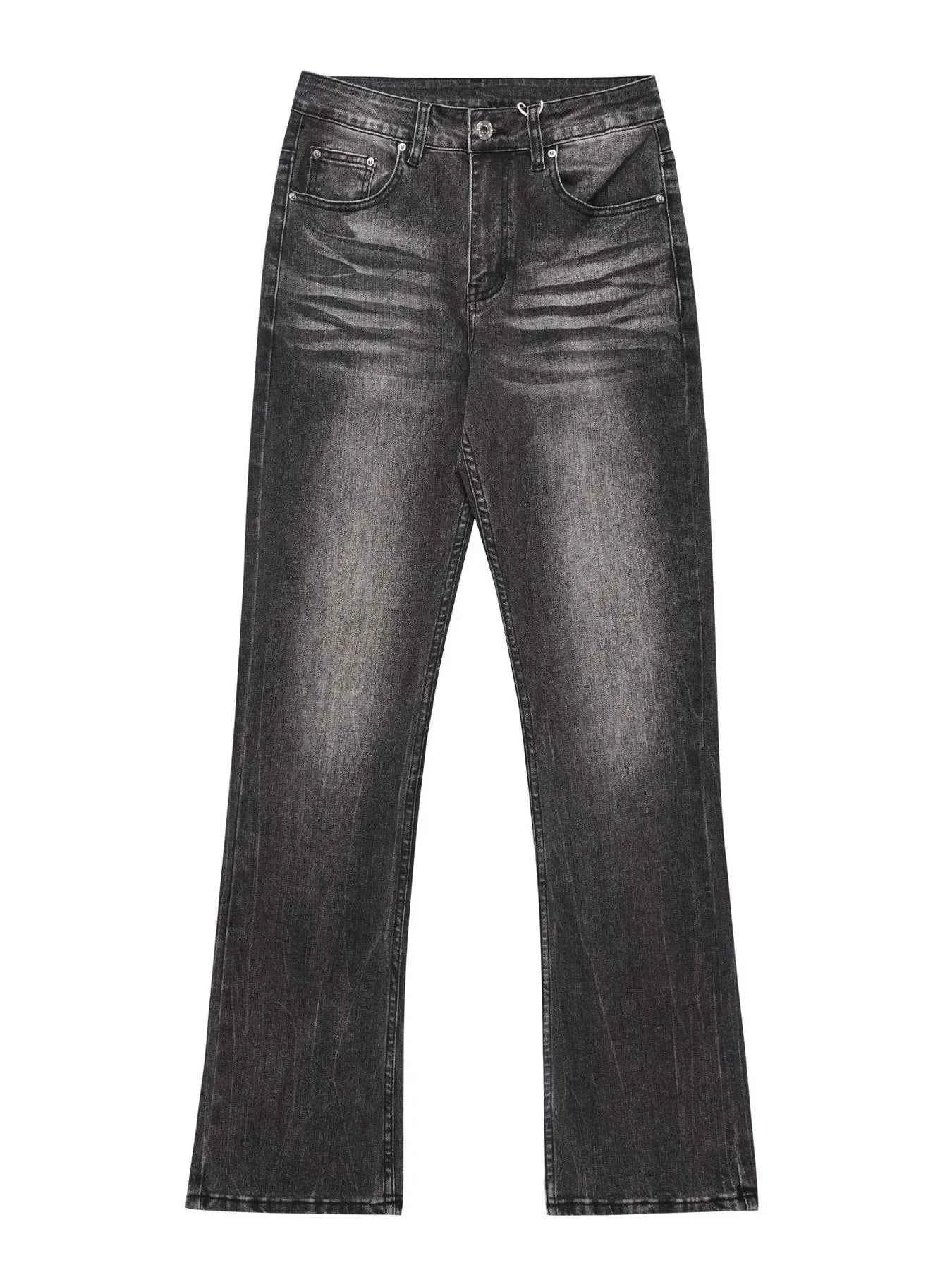 Men's Washed Straight-Leg Jeans