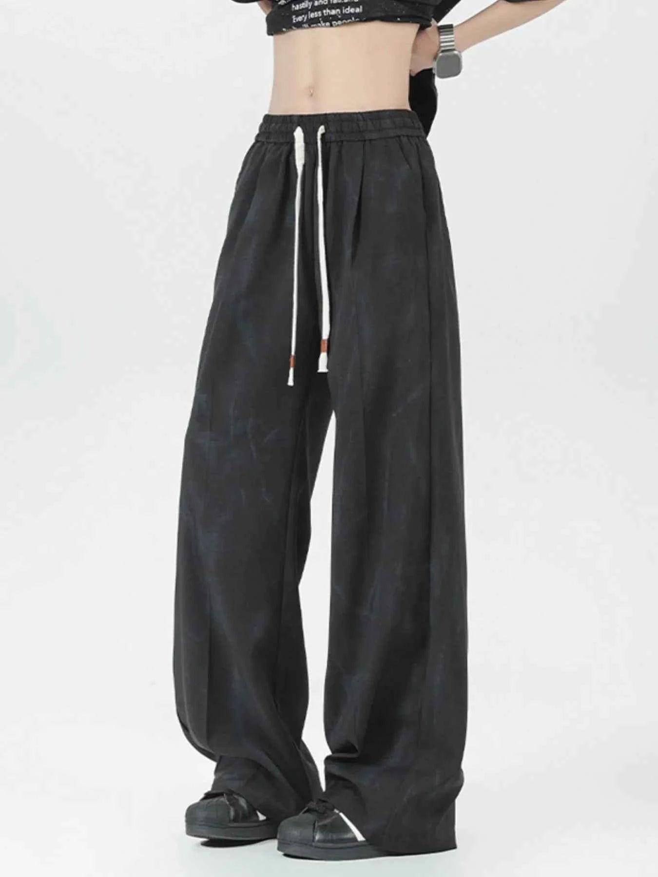 Men's Wide Leg Drawstring Pants