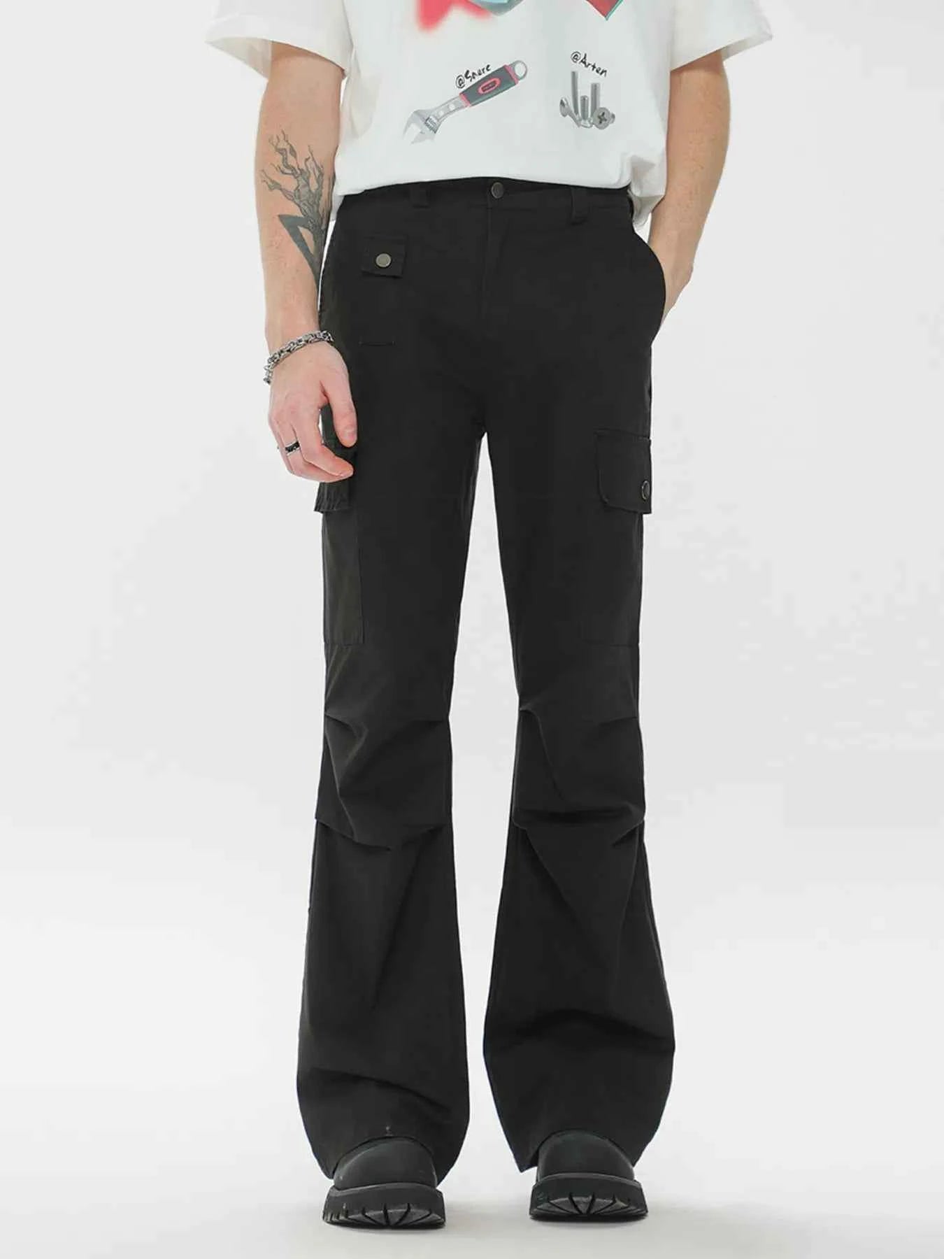 Men's Flare Leg Cargo Pants