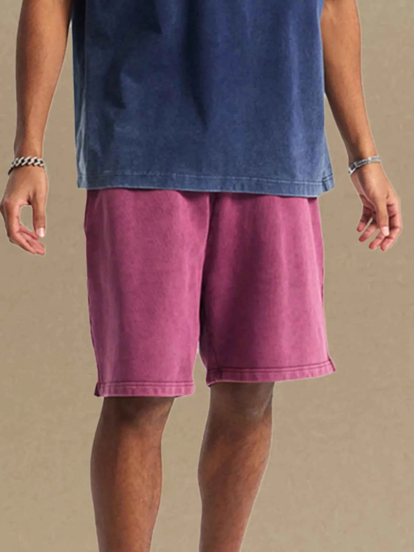 Men's Casual Elastic Waist Shorts