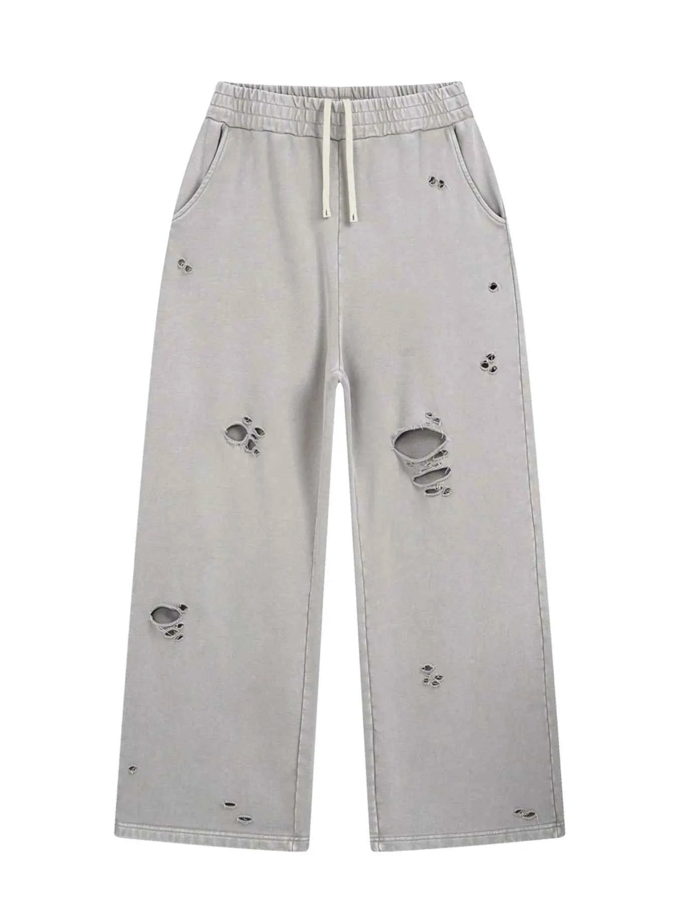 Distressed Drawstring Pants