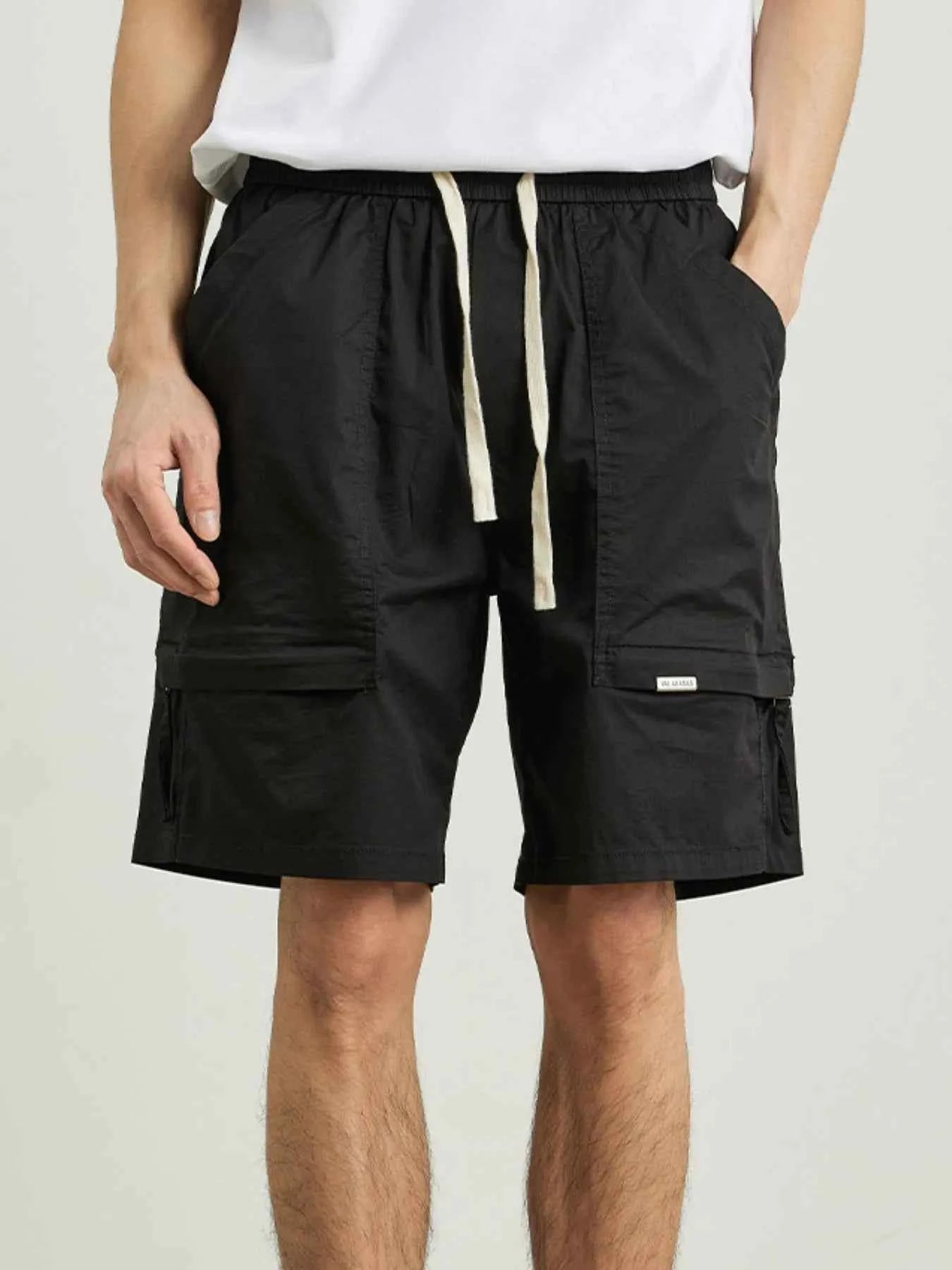 Men's Plus Size Casual Cargo Drawstring Shorts