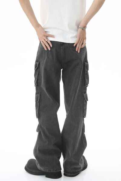 Men's Multi-Pocket Pleated Cargo Jeans - Damned Threads