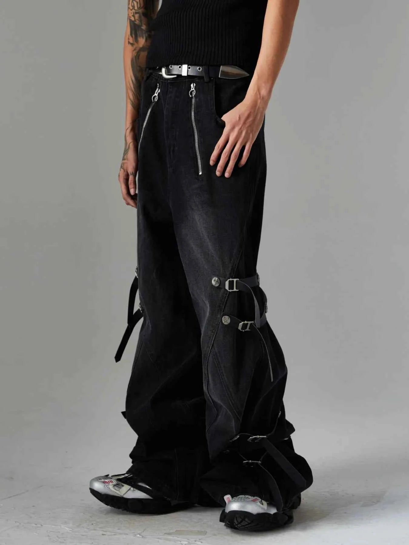 Men's Washed Jeans with Pockets