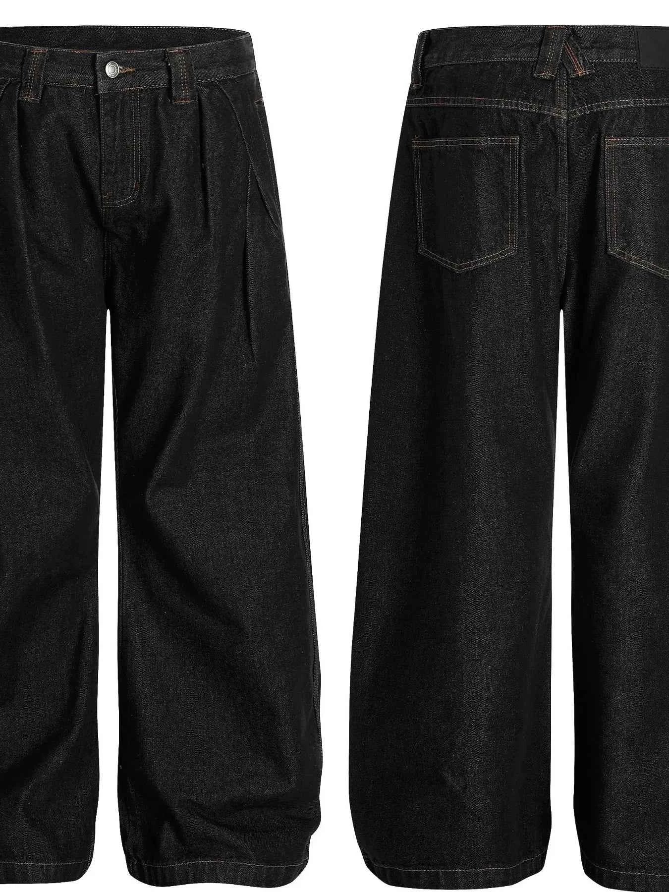 Men's Wide-Leg Baggy Denim Jeans