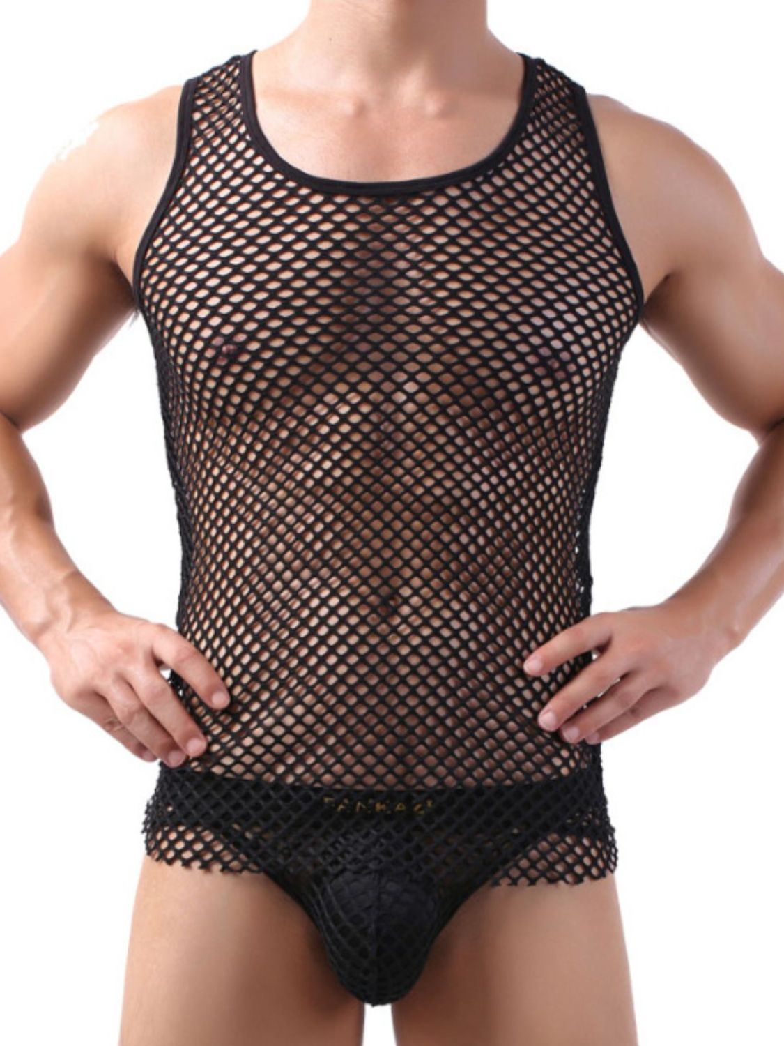 Men's Openwork Round Neck Tank - Damned Threads
