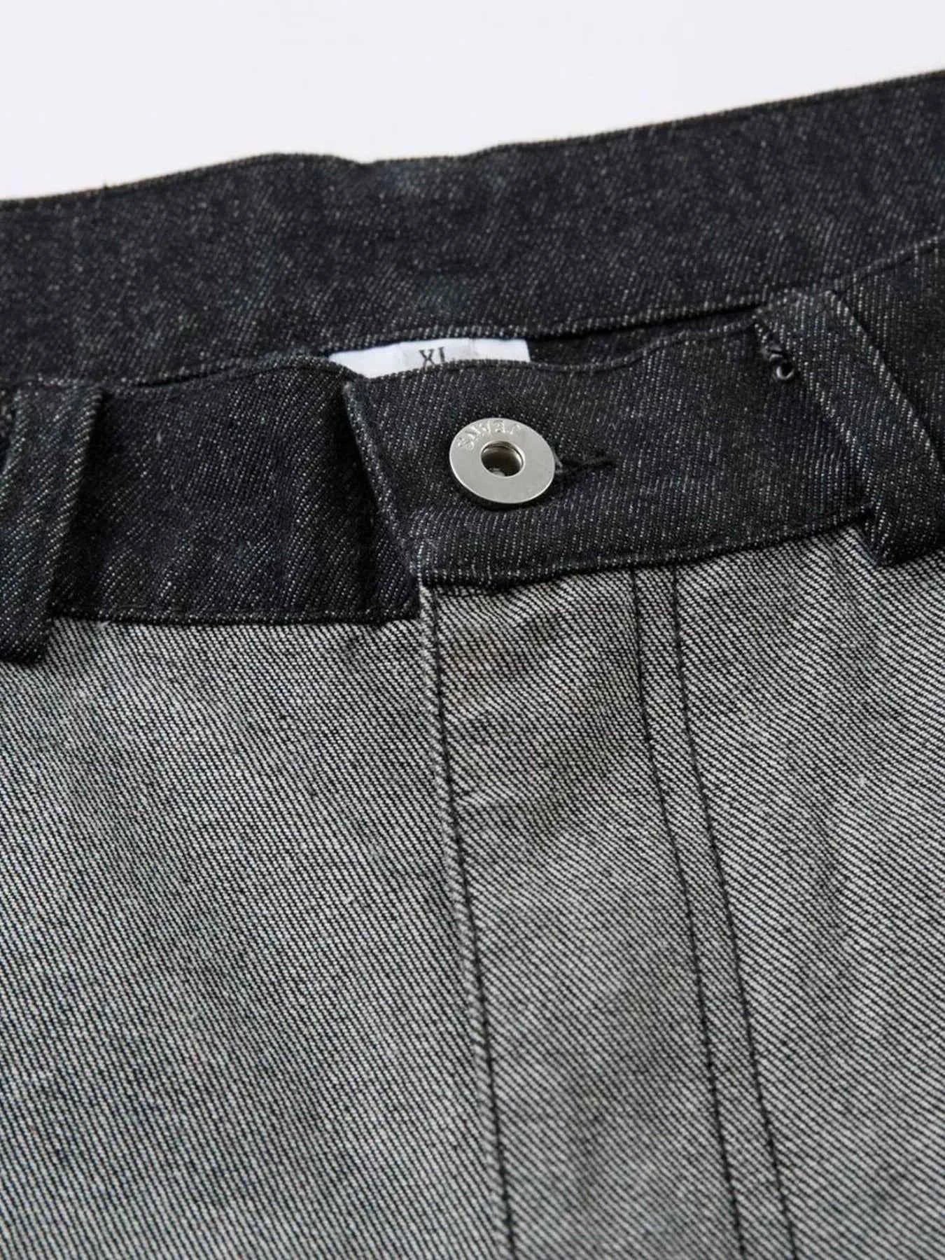 Men's Lightning Pattern Wide Leg Jeans