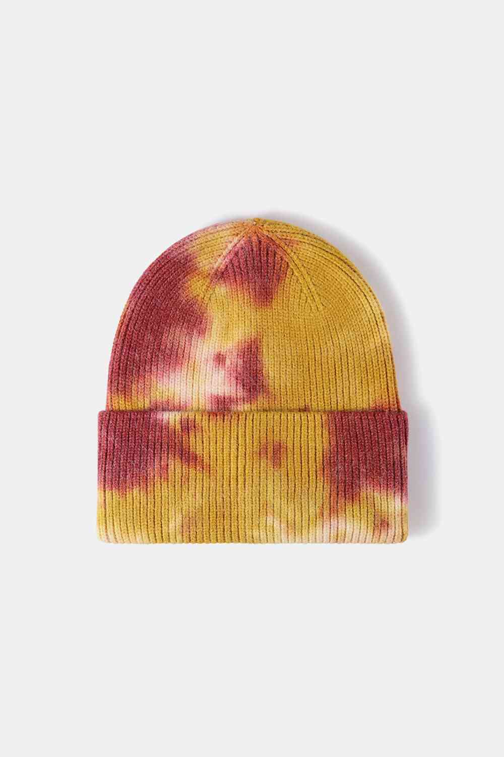 Tie-Dye Cuffed Rib-Knit Beanie Hat - Damned Threads