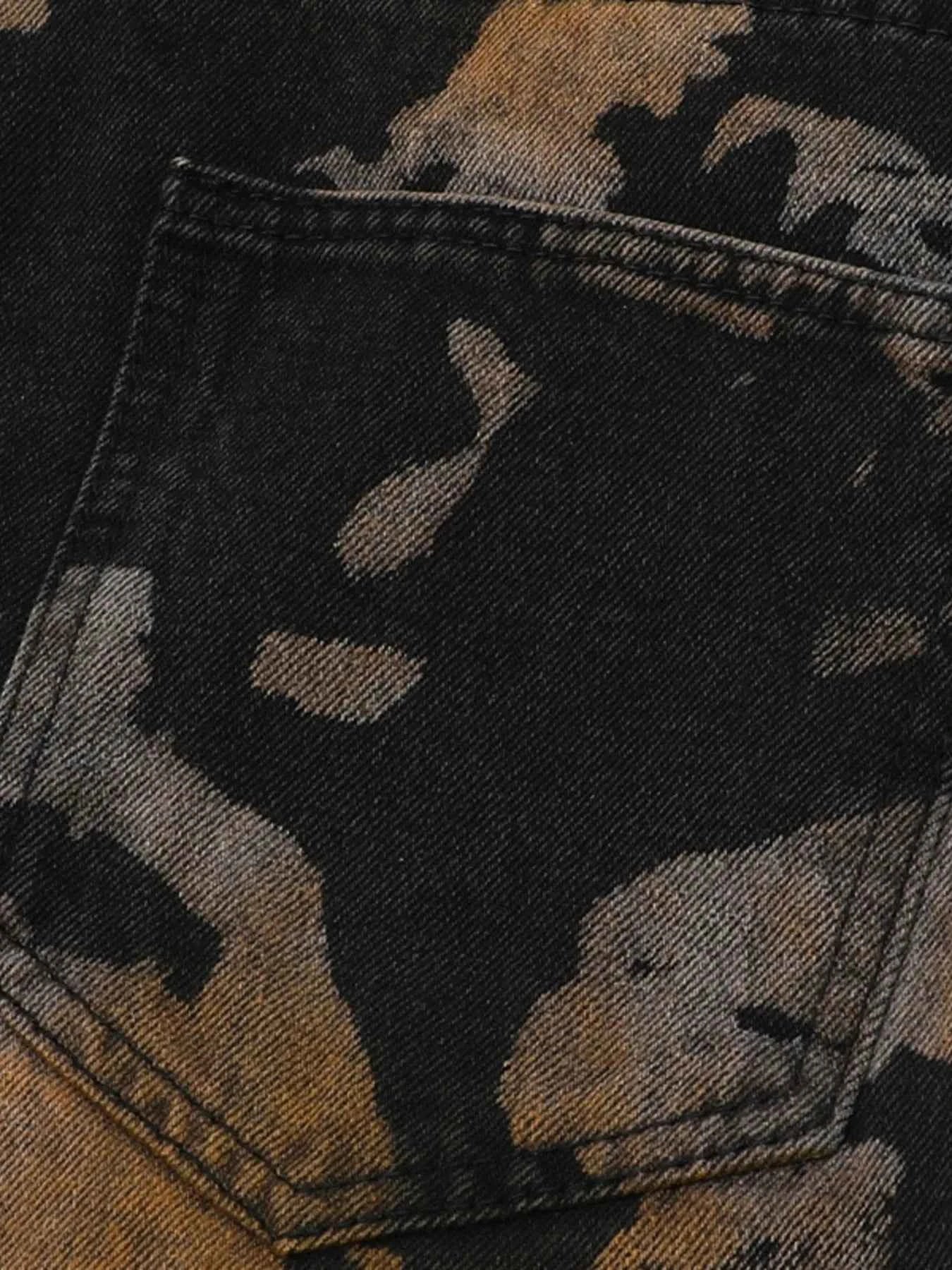 Men's Plus Size Wide Leg Camouflage Cargo Pants