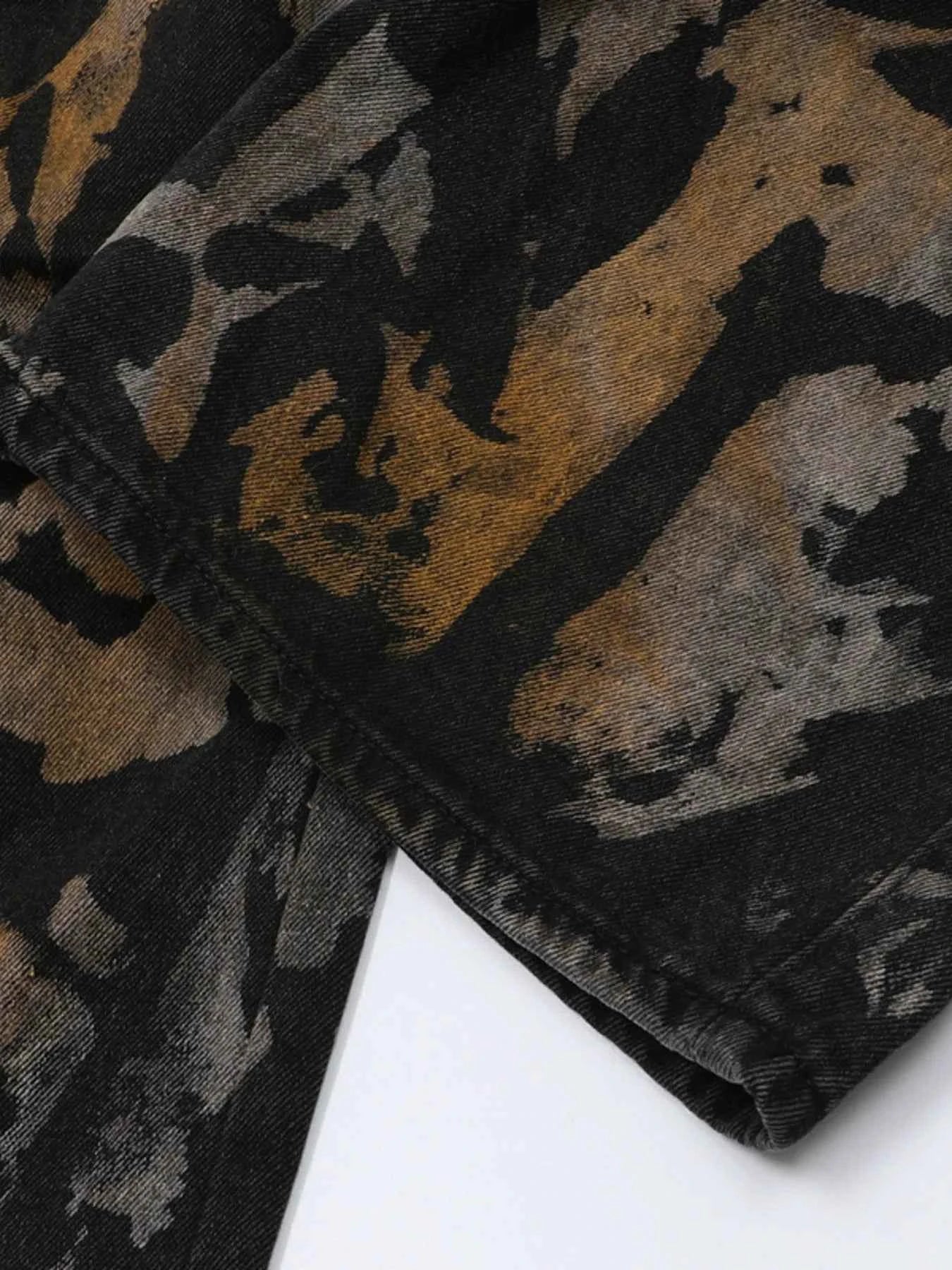 Men's Plus Size Wide Leg Camouflage Cargo Pants