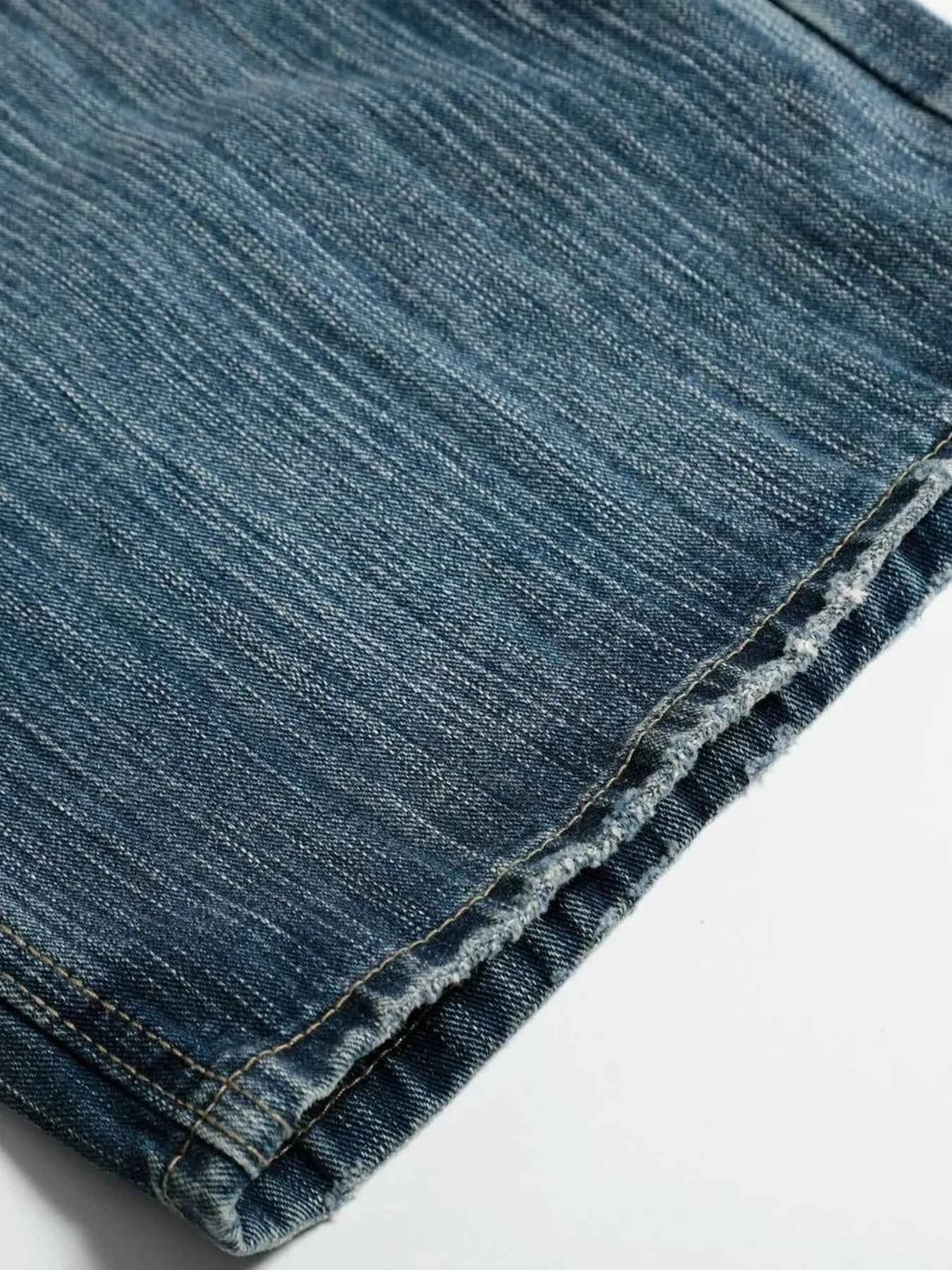 Men's Vintage Wide Leg Pearl Detail Jeans