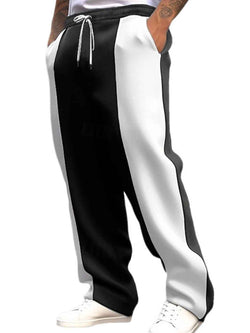 Men's Full Size Drawstring Contrast Pants Plus Size - Damned Threads