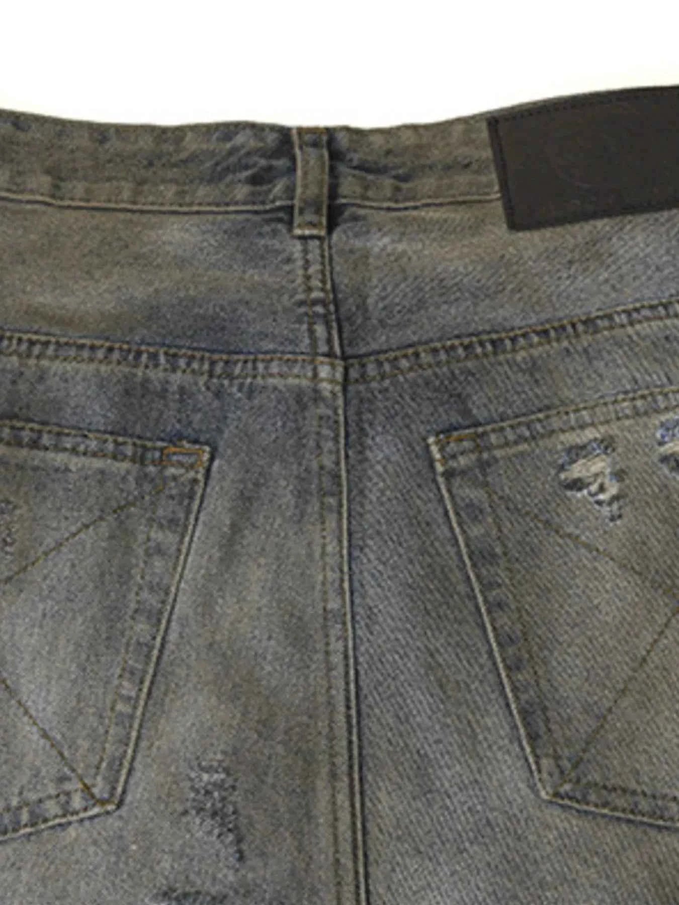 Men's Vintage Distressed Wide Leg Jeans