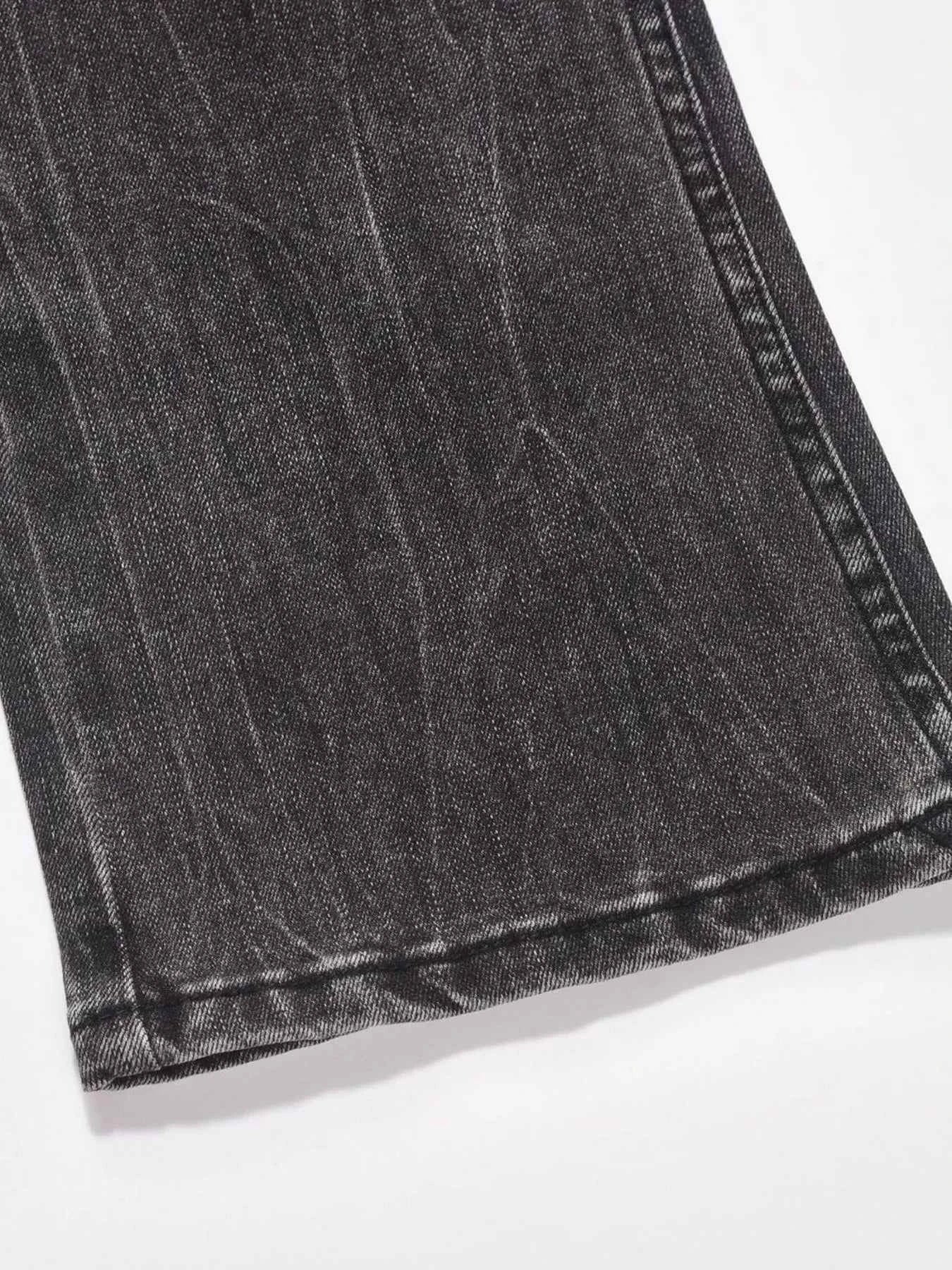 Men's Washed Straight-Leg Jeans