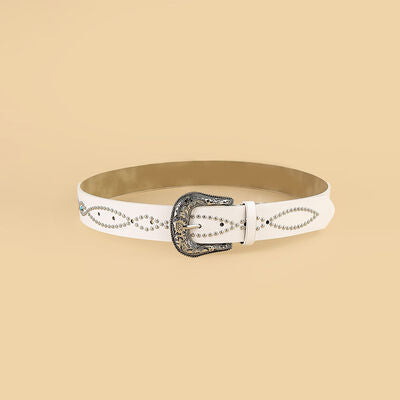 PU Leather Rhinestone Belt - Damned Threads