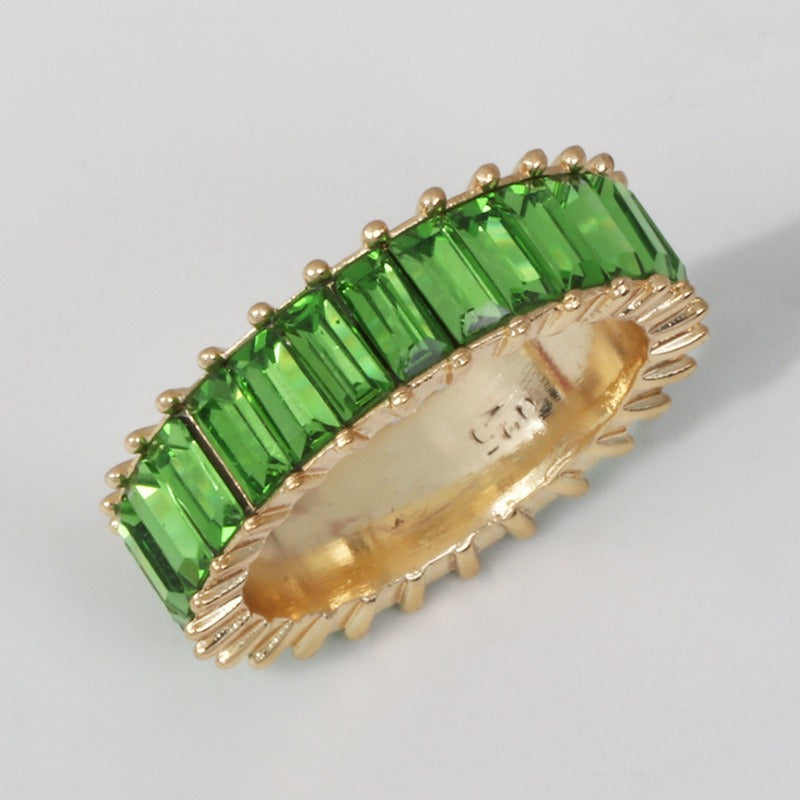 18K Gold Colorful Gem-Stacked Ring - Damned Threads