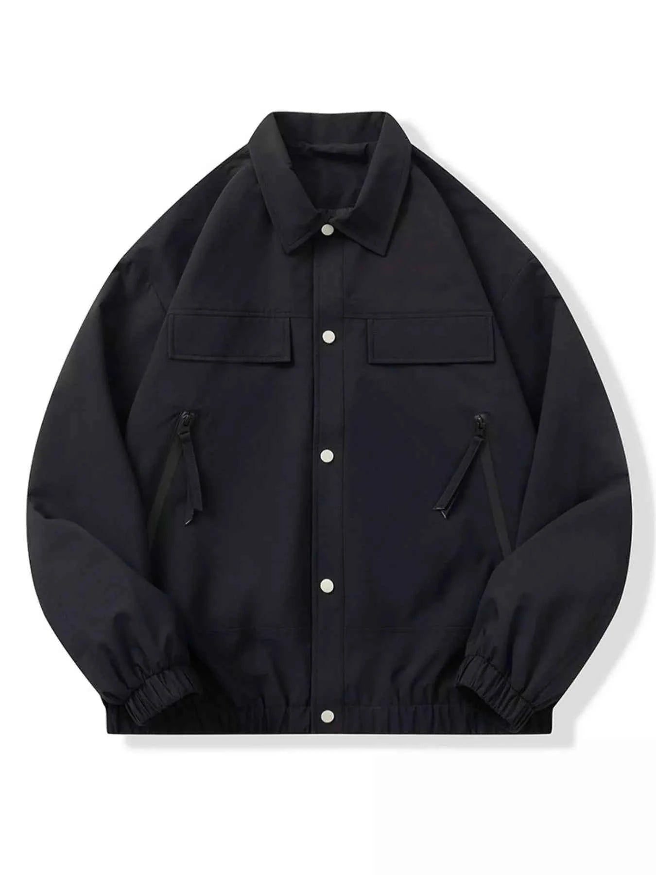 Men's Full Size Snap Down Long Sleeve Jacket Plus Size