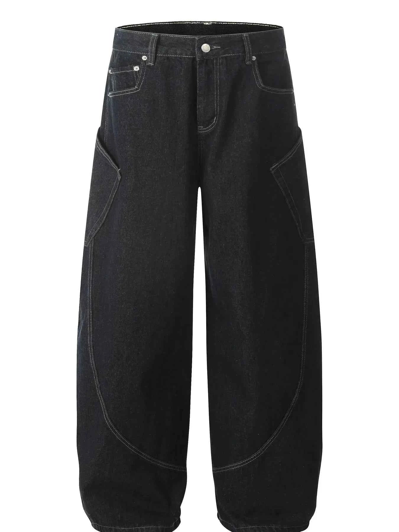 Men's Washed Wide Leg Baggy Jeans