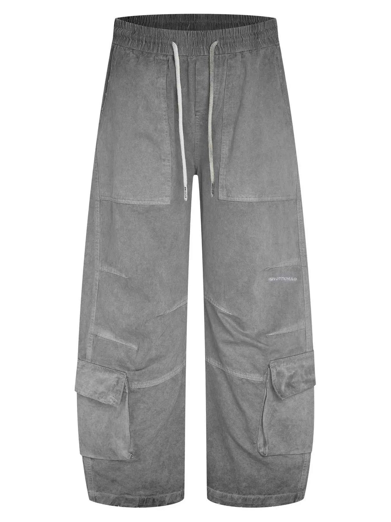 Men's Casual Loose Cargo Pants with Drawstring Waist