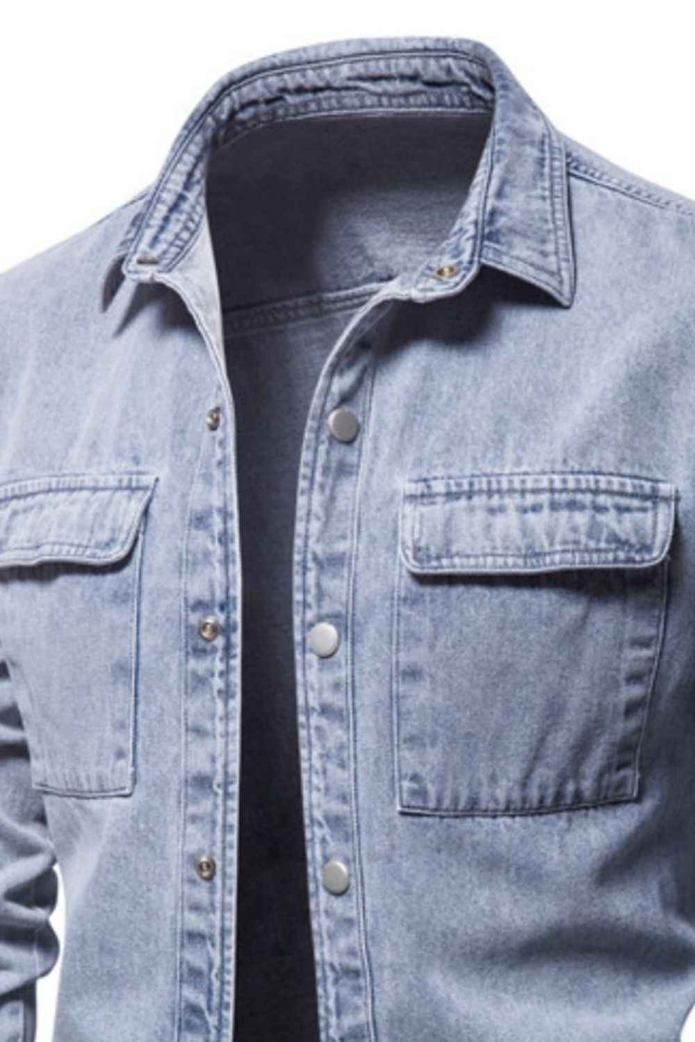 Men's Button Down Chest Pocket Denim Jacket - Damned Threads