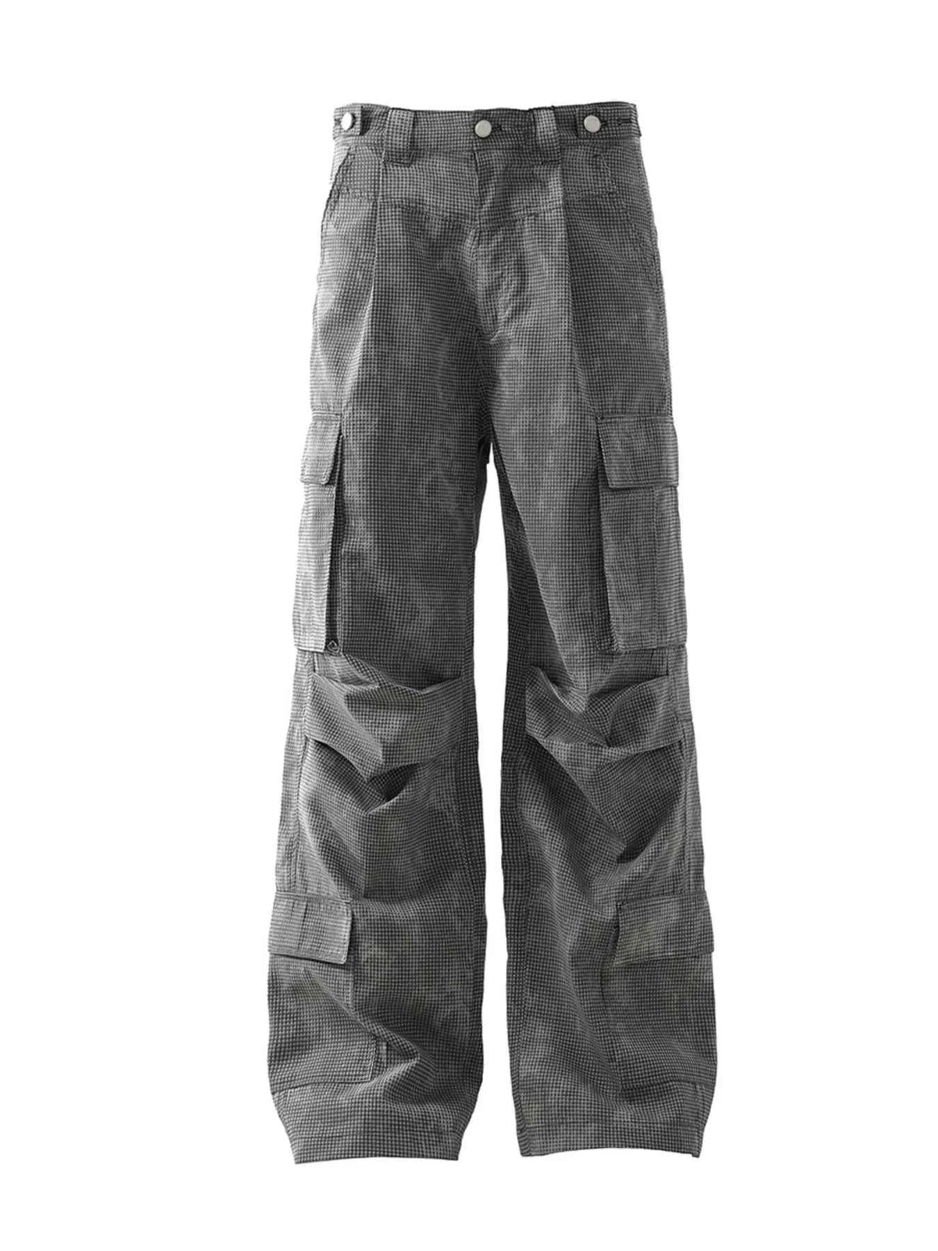 Men's Wide Leg Cargo Pants with Multiple Pockets