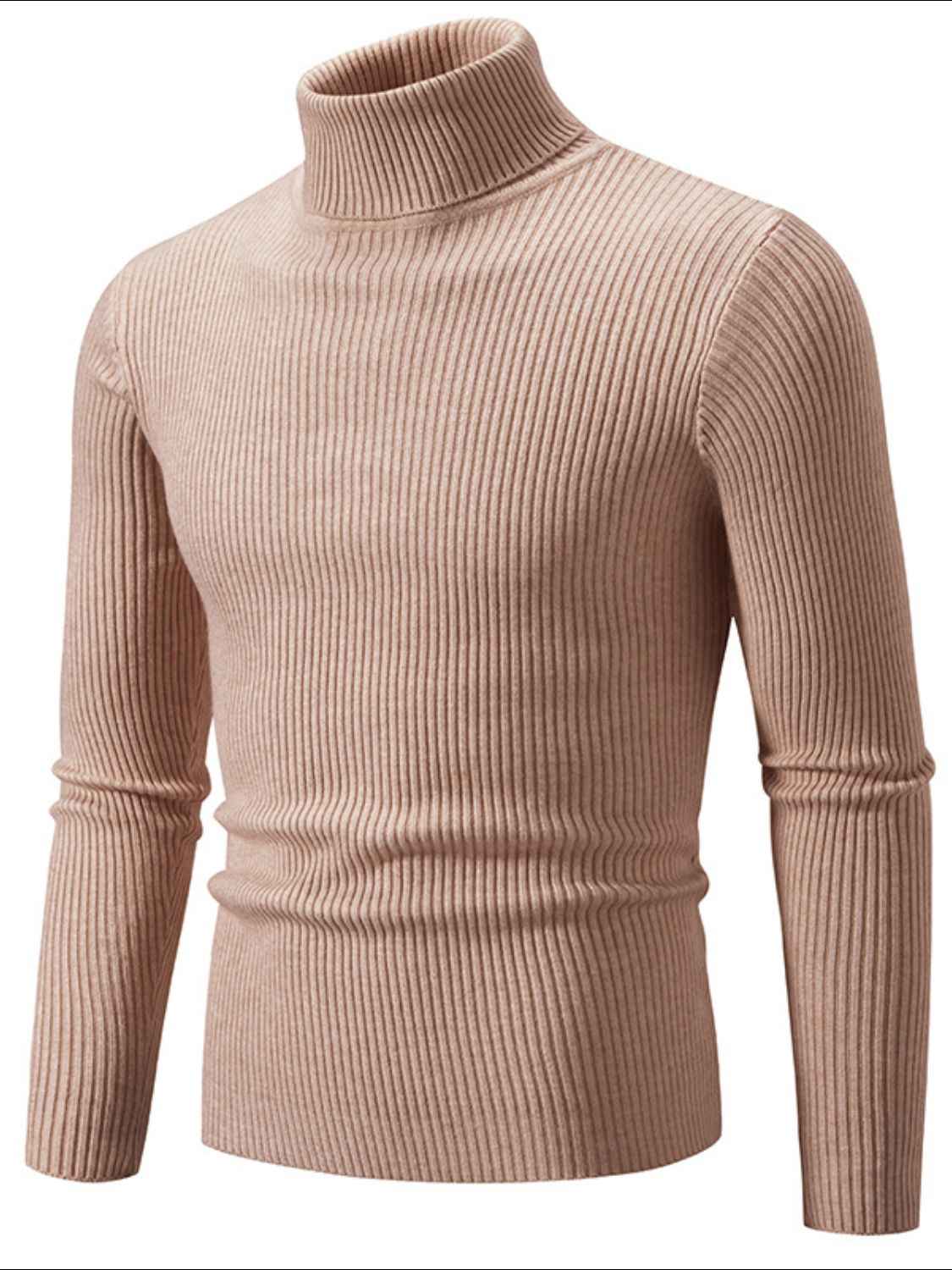 Men's Turtleneck Long Sleeve Ribbed Sweater - Damned Threads