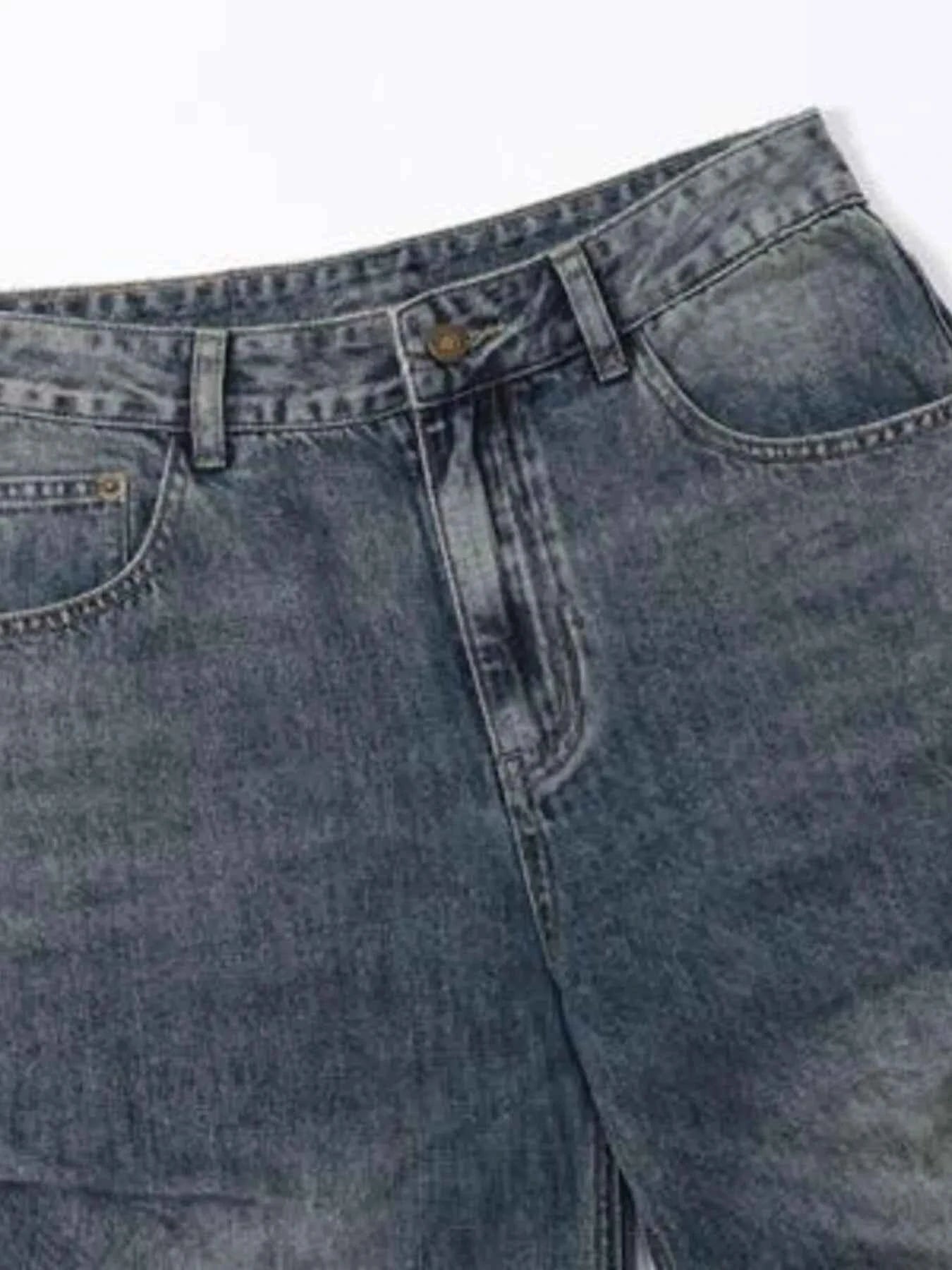 Men's Vintage Wash Wide Leg Jeans