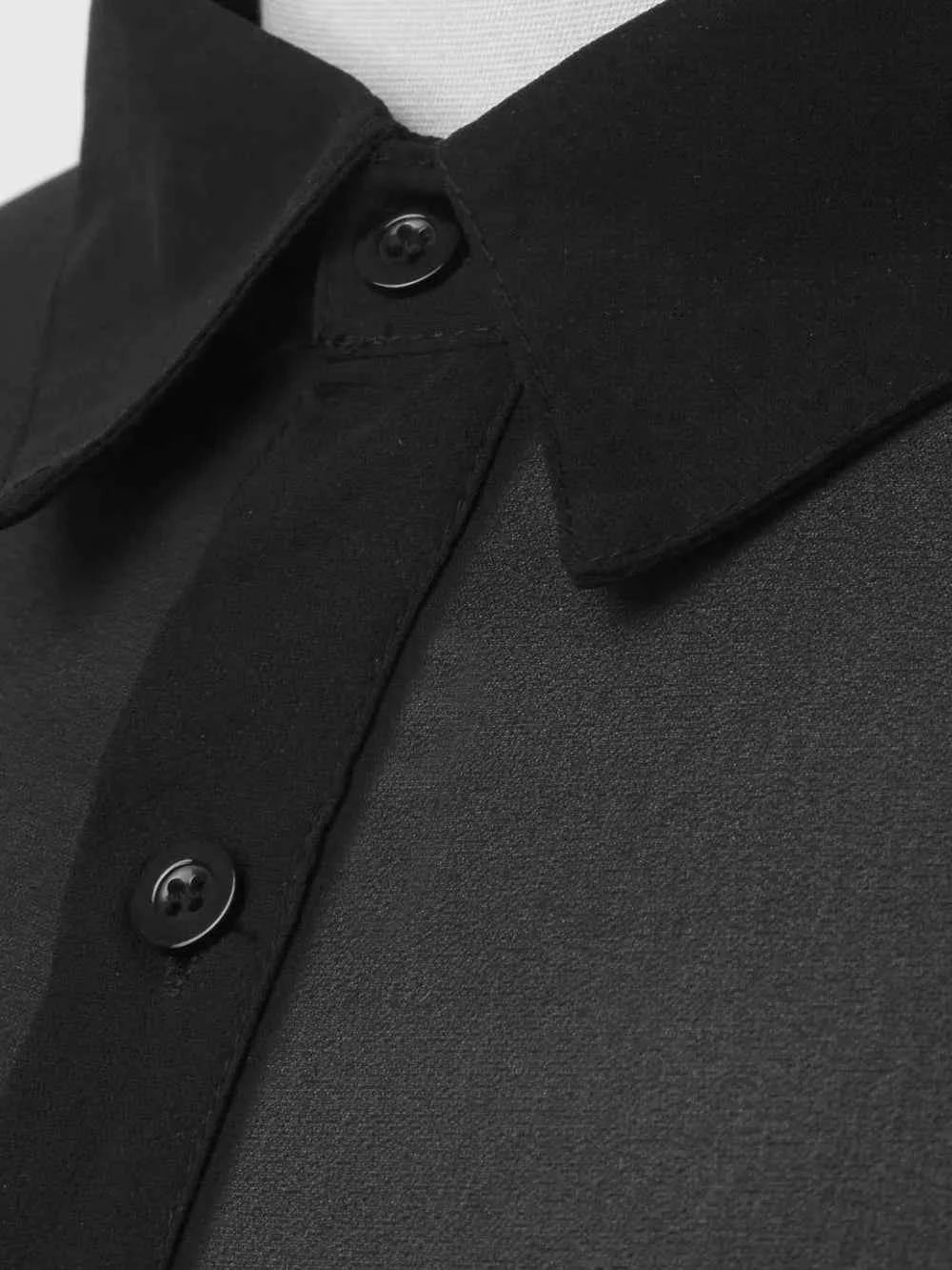 Men's Full Size Collared Neck Long Sleeve Shirt Plus Size - Damned Threads