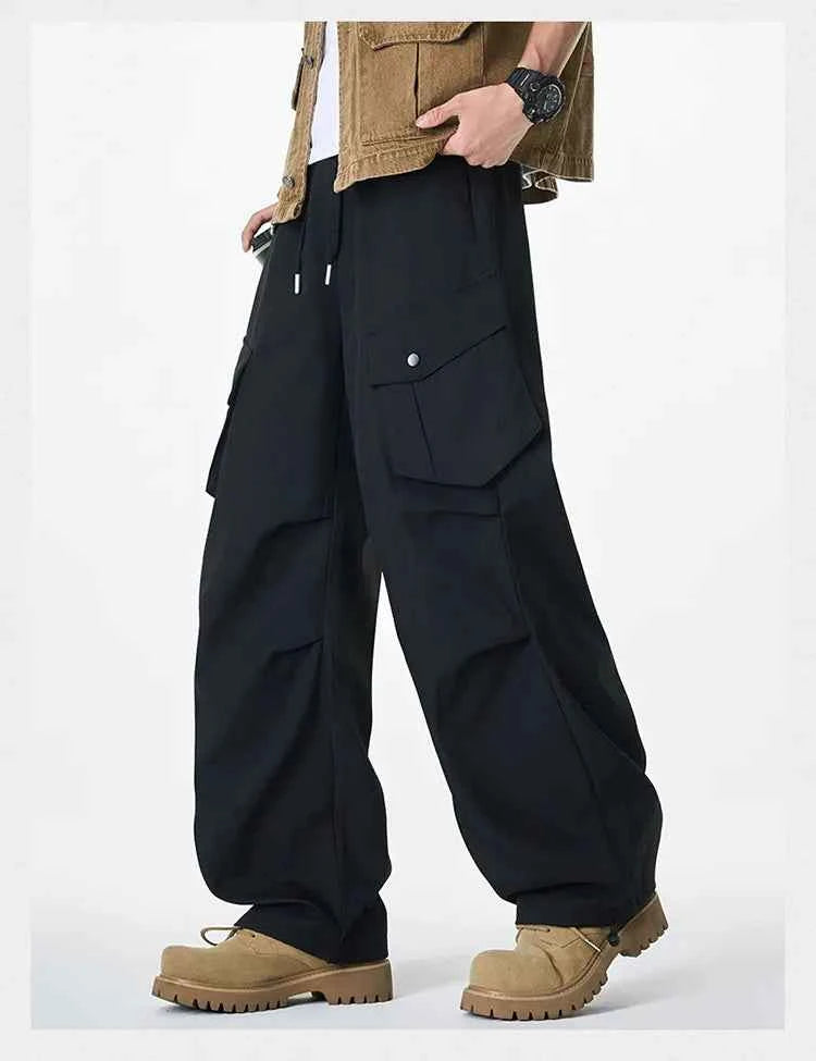Men's Plus Size Loose Fit Cargo Combat Pants