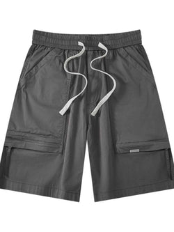 Men's Plus Size Casual Cargo Drawstring Shorts