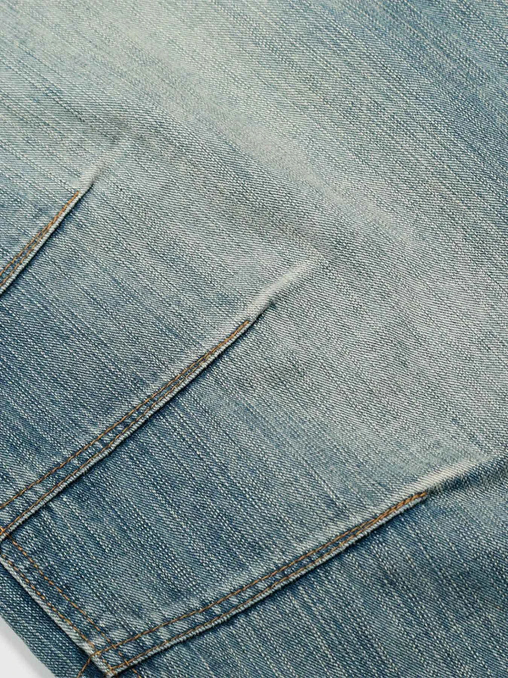 Men's High Waist Washed Curved Jeans