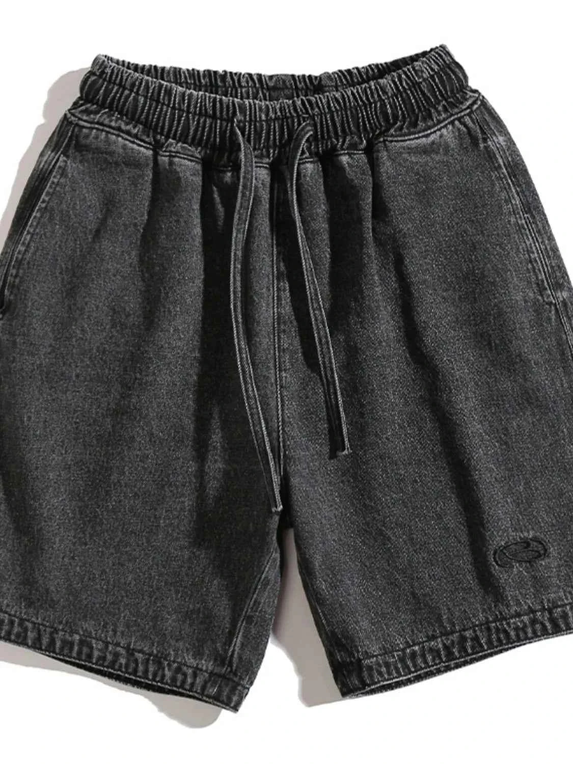 Men's Plus Size Drawstring Denim Shorts