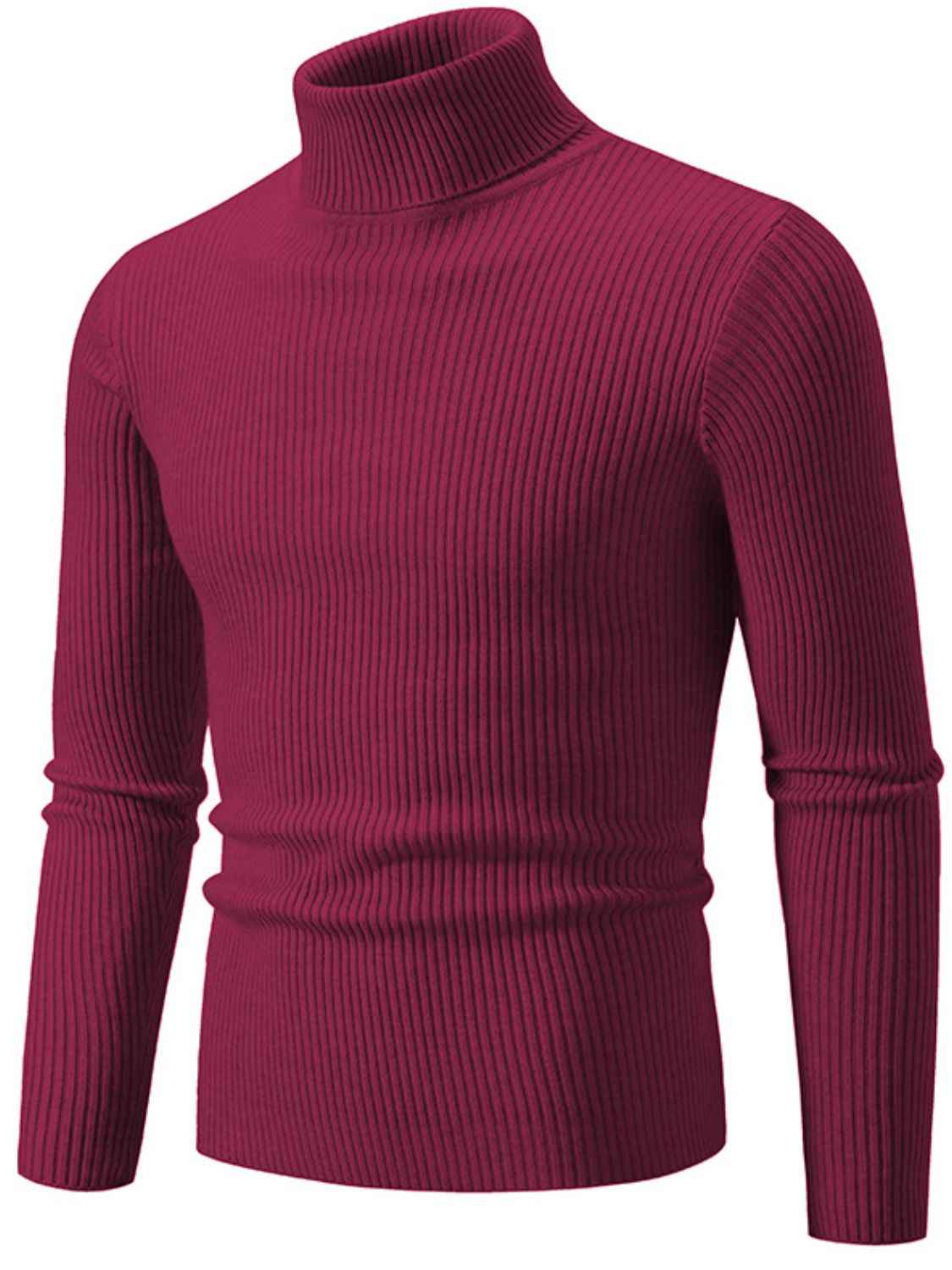 Men's Turtleneck Long Sleeve Ribbed Sweater - Damned Threads