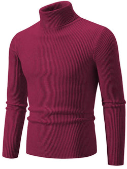 Men's Turtleneck Long Sleeve Ribbed Sweater - Damned Threads