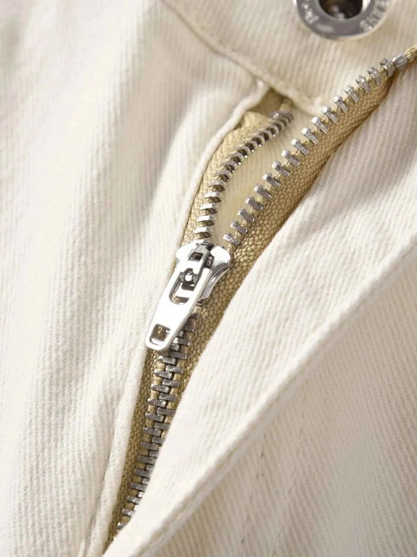 Men's Slim Straight Jeans with Snap Detail