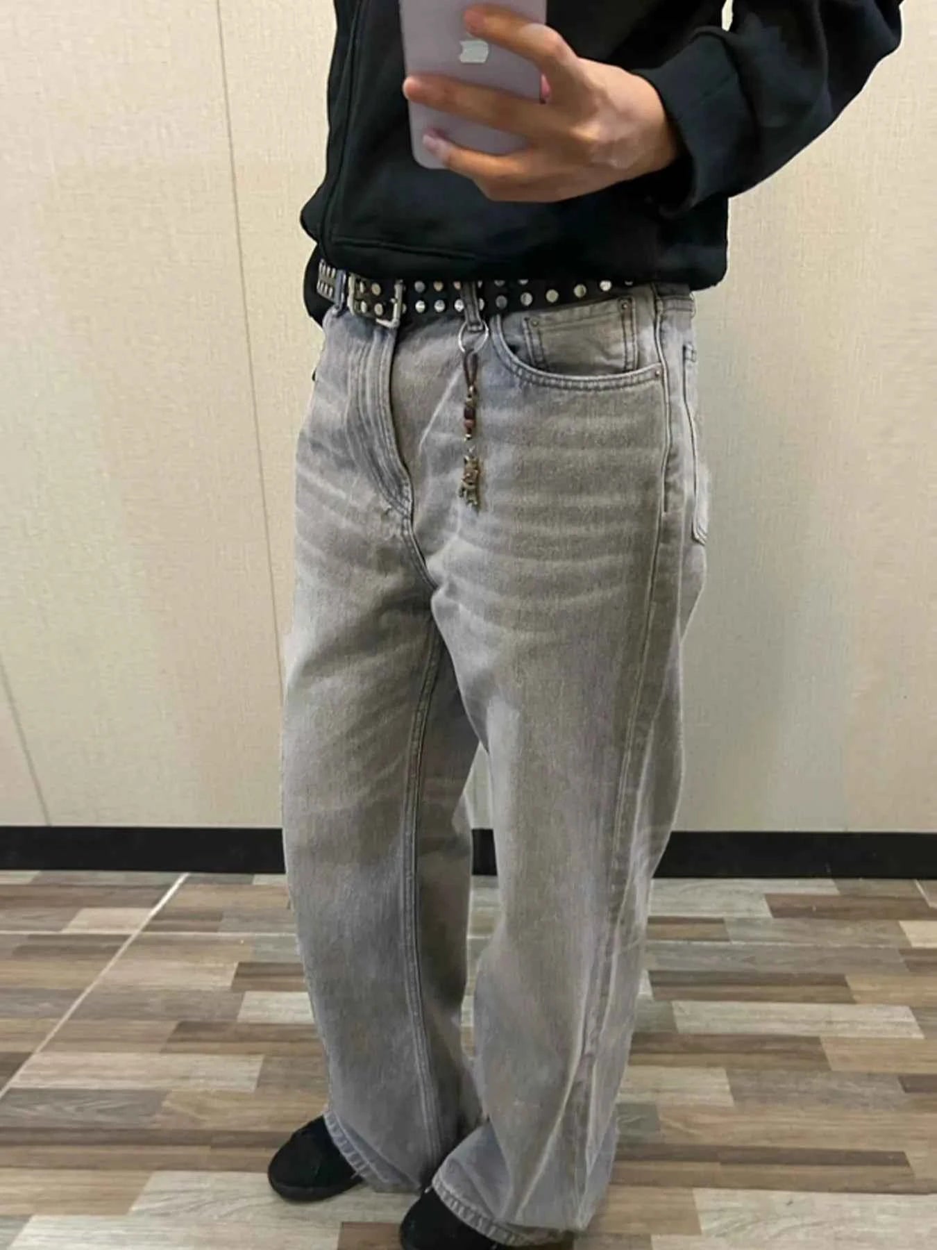 Men's Vintage Washed Wide Leg Jeans