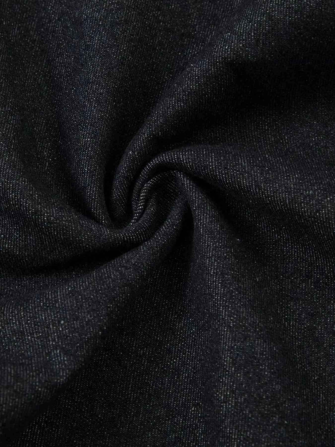 Men's Wide Leg Cargo Jeans with Contrast Panels