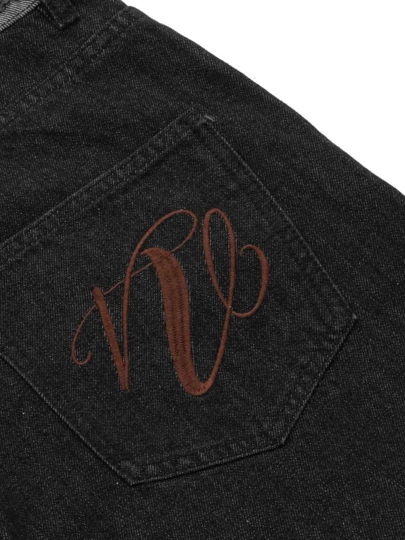 Men's Raw Hem Denim Bermuda Shorts with Contrast Cuffs