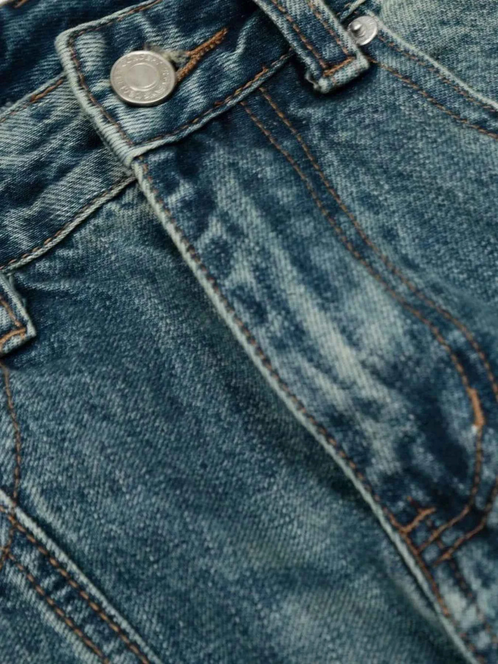 Men's Wash Wide Leg Jeans