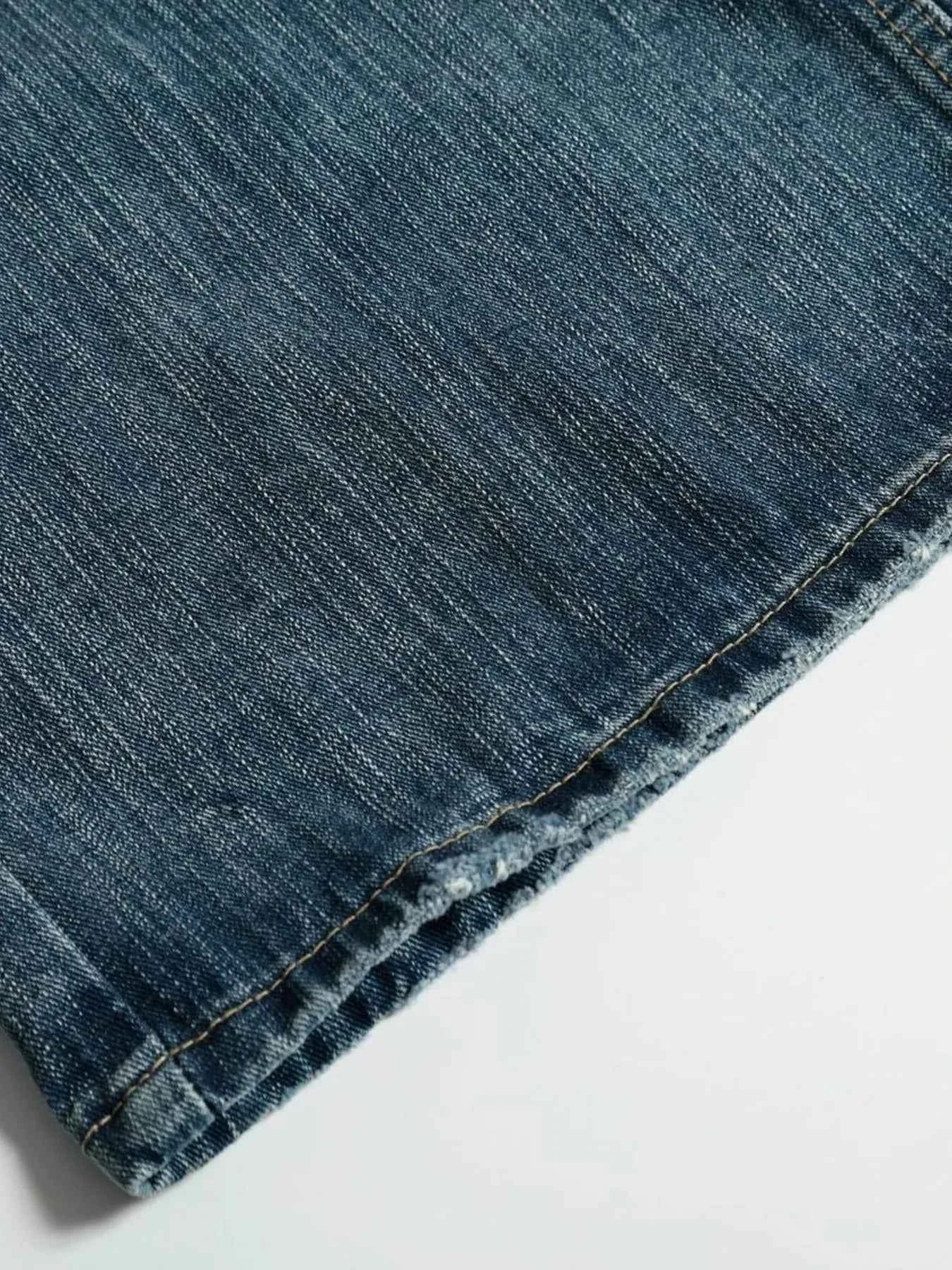 Men's Washed Wide Leg Jeans