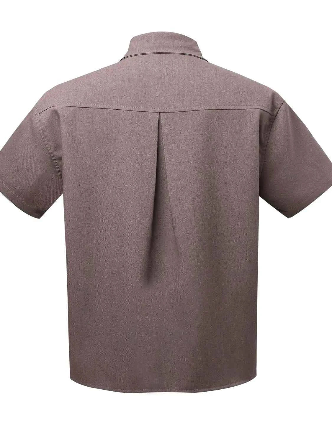 Men's Short Sleeve Shirt with Striped Tie