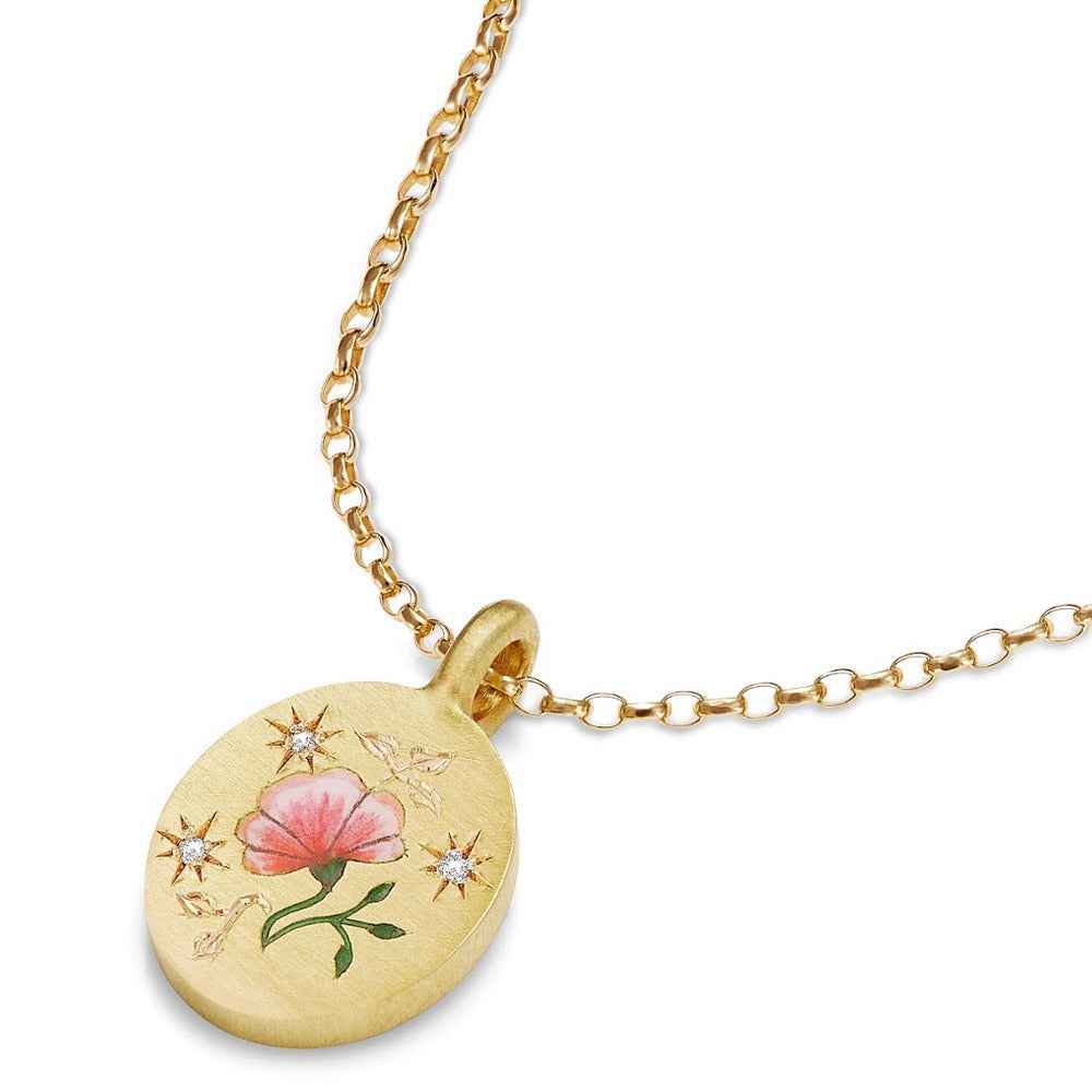 18K Gold Inlaid Zirconia Necklace With Personality Trait Design - Damned Threads