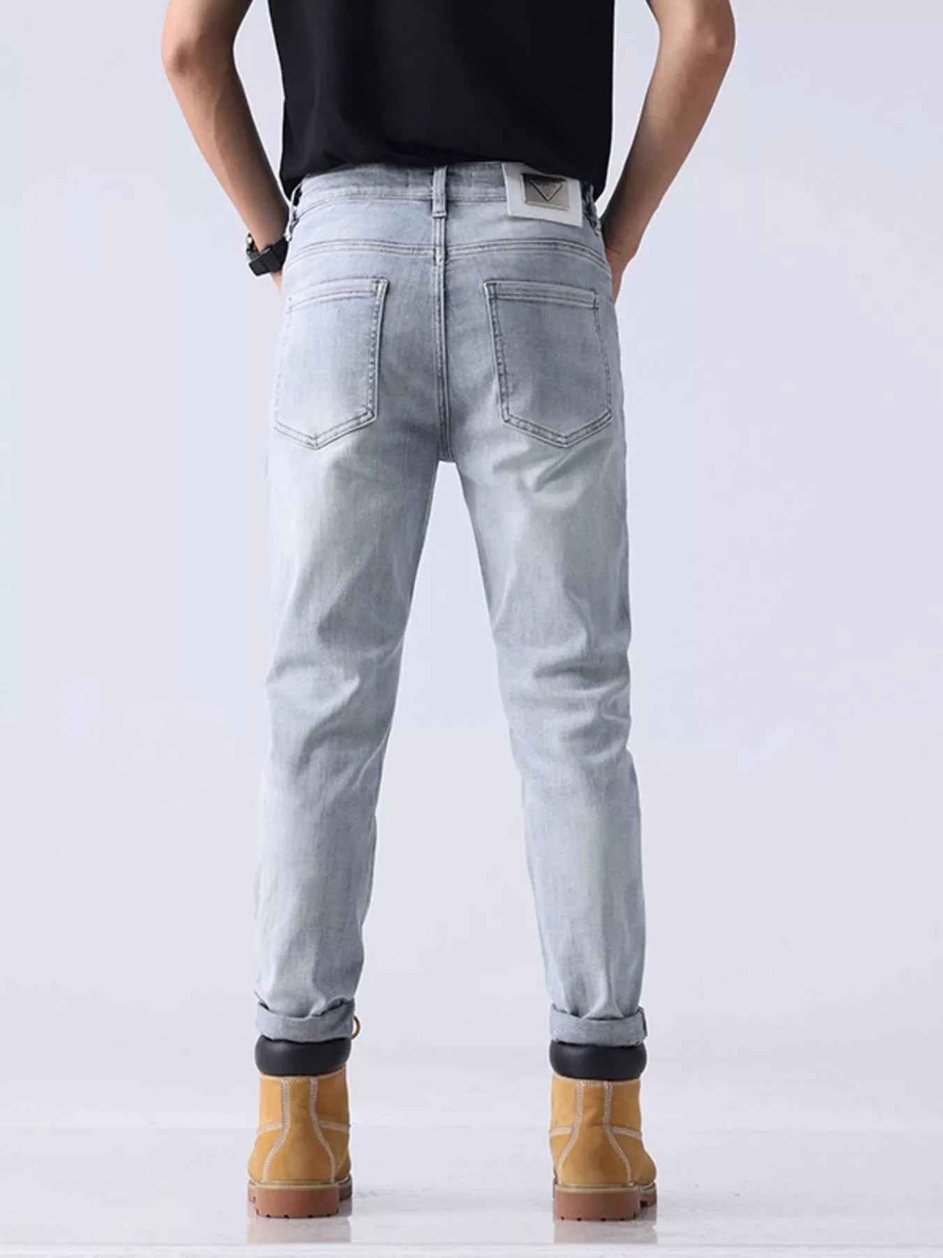 Men's Washed Slim Fit Jeans